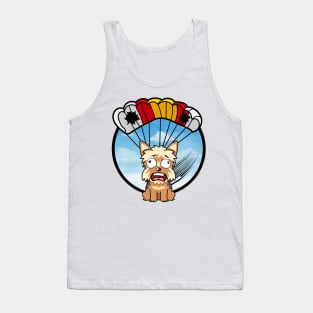 Silly yorkshire terrier dog has a broken parachute Tank Top